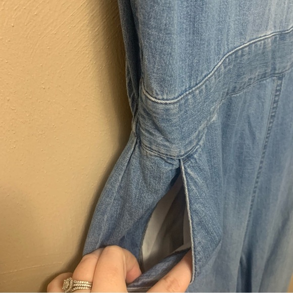 Madewell Denim Apron Bow-Back Jumpsuit in Ronda Wash Size 4 - Picture 7 of 13
